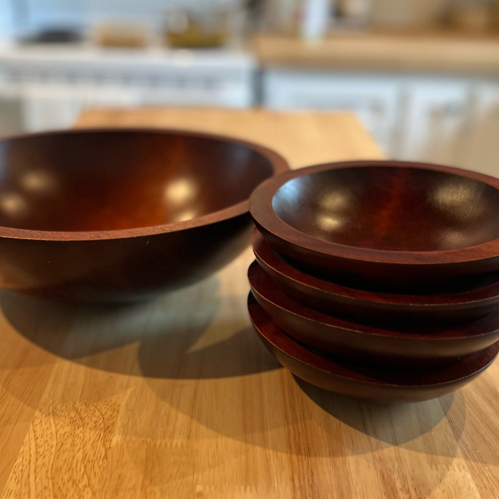 Baribocraft Vintage Wooden Small Bowls Only